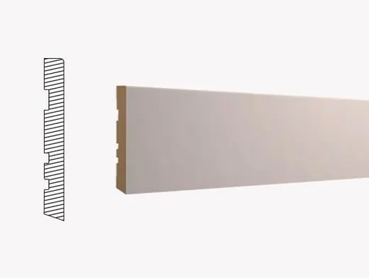 Ladix 10cm Samatya Saten Beyaz Süpürgelik