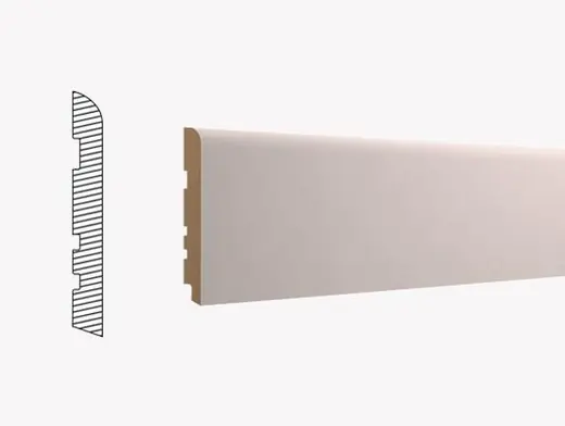 Ladix 10cm Gülhane Saten Beyaz PVC Süp(12mm)